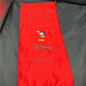 Gucci Red Mickey Mouse Drawstring Dust Bag preloved